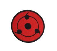 VALKYNEA Parche 100% Bordado Inspirado en Anime Fan Art/Ojo Sharingan/PATCH EMBROIDERY/Aplique Bordado (TERMOADHESIVO)