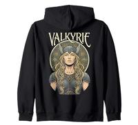 Valkyrie Mujer Vikinga Fuerte Mujer Nórdica Guerrera Mitología Sudadera con Capucha