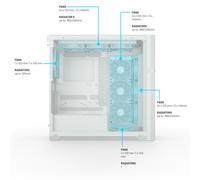 Valkyrie VK02 Lite White Midi Tower Cristal Templado Blanca