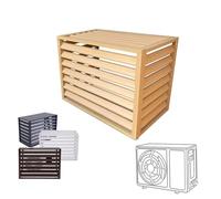 Valla de aire acondicionado de aluminio de 4 paneles para exteriores, recinto de privacidad resistente a la intemperie para unidades de aire acondicionado, cubierta de jardín y piscina, 120 x 150 x 70