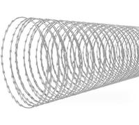 Valla de alambre de púas de acero inoxidable, bobina doble en espiral de 20 m, seguridad antirrobo y anticaídas, alambre Ca-Sle para una mejor protección