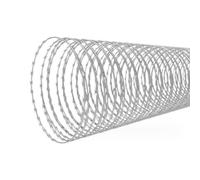 Valla de Alambre de púas de Acero Inoxidable - Malla de Alambre de púas helicoidal de 45 m para Seguridad de jardín, Alambre de púas Plateado galvanizado - Protección Duradera y eficaz