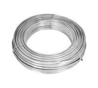 Valla de alambre galvanizado 15 x 1,5 m con 5 postes, 5 casquillos de suelo, 2 puntales, alambre tensor, alambre de unión y 3 tensores de alambre para valla de jardín