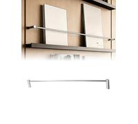 Valla de aluminio for zapatero, barandilla decorativa for estantes for gabinetes de madera, barra de barrera for armario, vitrina(Silver,51cm/20.1in)