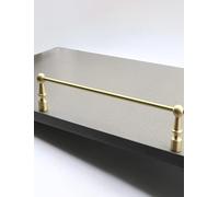 Valla de aluminio for zapatero, barandilla decorativa for estantes for gabinetes madera, barra barrera for armario, vitrina(Gold,51cm/20.1in)