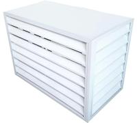 Valla de aluminio resistente para aire acondicionado y mini cubierta de tubo dividido, antirrobo, cubierta de ocultación de unidad exterior para protección de condensador