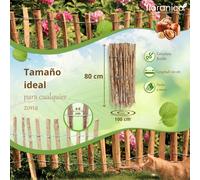 Valla de avellano enrollable para jardín, bordura y gallinero