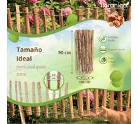 Valla de avellano enrollable para jardín, bordura y gallinero