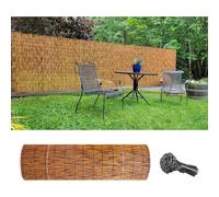 Valla de bambú de 50 a 160 cm de alto, pantalla de privacidad para patio, pantalla de bambú al aire libre con bridas para cables, vallas para jardín, balcón, patio trasero decorativo (150 x 1200 cm)