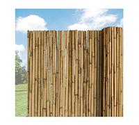 Valla de bambú ecológica para jardín, paneles de privacidad resistentes a la intemperie, 1,5 x 1 m, malla de bambú natural con alambre galvanizado para uso en interiores y exteriores, terraza, patio