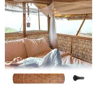Valla De Bambú Natural En Rollo, 50 Cm 70 Cm 90 Cm 110 Cm 130 Cm, Pantalla De Valla Caña para Balcón, Patio Trasero, Jardín, Divisor De Valla(60x700cm(2.0x23.0FT))