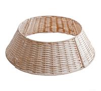 Valla de base tejida a mano para falda de árbol con estética minimalista diseñada para decoración de árbol de Navidad que ofrece un apoyo duradero (A)