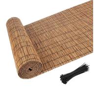 Valla de Caña Natural Ocultacion para Balcón y Terraza 100/120/130/140/150/160/180 cm Cañizo de Bambú con Bridas para Privacidad, Rollos de Vallas Decorativas para Jardin Exterior(H150xL700cm)