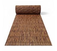 Valla de Caña Natural para Ocultación, Rollo de Cañizo Exterior para Jardín. Estera de Bambú con Protección Solar y Resistencia al Viento para Balcón y Patio(Carbonizado,75x200cm)