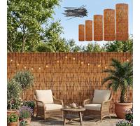 Valla de Caña Natural, Valla Jardin Ocultación, Alta Privacidad, Pantalla Exterior Cañizo Para Balcón Para Piscina Terraza Patio Robusta(Marrón)