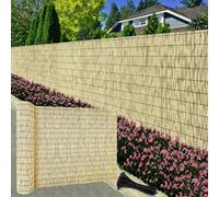 Valla de Cañizo Natural para Exterior - Rollo de Bambú y Caña, Cerca Decorativa y Protector Visual de Privacidad para Balcón, Jardín, Patio - Ocultación de Ambientes Pantalla(Natural,H0.8 x L7m)