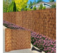 Valla de Cañizo Natural para Exterior - Rollo de Bambú y Caña, Cerca Decorativa y Protector Visual de Privacidad para Balcón, Jardín, Patio - Ocultación de Ambientes Pantalla(Marrón,H1.6 x L1.5m)
