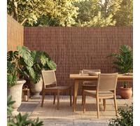 Valla de Cañizo Natural Tejido a Mano Rollo de Privacidad para Jardín Malla de Ocultación Exterior Cerramiento Decorativo para Balcón Patio Fácil Instalación Sombra Protectora(Carbonizado,150x150cm)