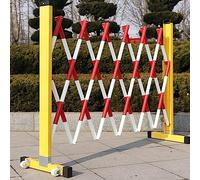 Valla de control de tráfico extensible ajustable, barrera amarilla portátil para gestión de multitudes y seguridad en eventos y sitios de construcción