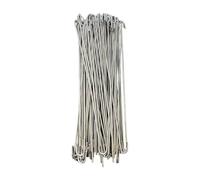 Valla de eslabones de cadena - Cadena de acero inoxidable de 16 a 26 cm | Puerta de valla, bridas de cable Fe?ce, 100 piezas ajustables a prueba de óxido, resistentes y de acero inoxidable, para casa