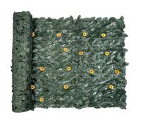 Valla de hiedra artificial, 3 m x 1 m, paneles de valla de privacidad para jardín, rollo de setos verdes, telón de fondo decorativo de césped artificial para protección de privacidad en el hogar