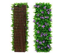 Valla de hiedra artificial, protección de privacidad para jardín, enrejado de hojas verdes sintéticas, 30 cm x 180 cm, ampliado