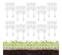 Valla de jardín, 10 piezas, barrera para animales de mariposa, borde de valla de jardín, para la terraza, el parterre, el césped, la calle, la entrada, el camino, así como todo