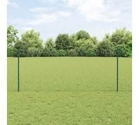 Valla de jardín con recubrimiento de polvo verde, resistente a los rayos UV, juego de valla con postes para una delimitación personalizable en jardines y terrazas, construcción robusta con acabado de