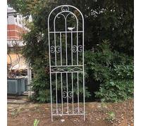 Valla de jardín de metal, resistente al óxido, sin excavación, valla plegable, barrera de paisaje para mascotas, para cama de flores, paquete de 5