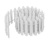 Valla de Jardin en Miniatura, Mini Valla Flexible de Madera, Mini Vallas de Madera para Jardín de Casa Muñecas Micro Planta Decoraciones Bricolaje (Blanco)