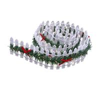 Valla de madera en miniatura - Barrera de madera de 35 pulgadas | Valla LED de jardín de para niños y adultos, árbol de Navidad, pueblo, paisaje, mini casa