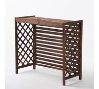 Valla De Madera For Unidad Exterior De Aire Acondicionado, Soporte De Flores Con Rejilla For Aire Acondicionado, For El Hogar, Restaurante, Cafetería(81x30x72cm/31.8x11.8x28.3in)