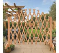 Valla de madera retráctil, barandilla de patio con decoración de rejilla de jardín, valla de enrejado de madera ajustable for plantas trepadoras for jardín, patio trasero, patio.(Brown,180 * 100cm)