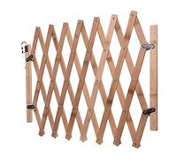 Valla de madera retráctil para perro, divisor portátil para mascotas, barandilla para perros, valla de seguridad para mascotas, puerta corredera plegable, valla de seguridad para interiores y escaleras