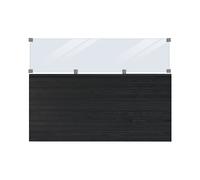 Valla de perfil PLUS Plank con vidrio madera