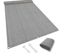 Valla de polietileno de alta densidad duradera para balcón, 50 x 1000 cm, protección UV de 220 g/㎡, para patio, terraza, jardín, malla de privacidad gris para mejorar la vida al aire libre