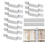 Valla de postal - 10 soportes para postales, valla de alto rendimiento después del kit de reparación, soporte para postes de metal para paneles de valla de protección galvanizados revestidos