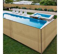 Valla de privacidad con 90 % de protección UV, paño de sombra con ojales, cubierta de malla para valla al aire libre, ideal para patio, patio y jardín