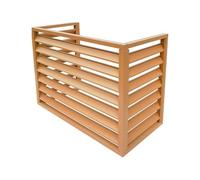 Valla de privacidad de aluminio para aire acondicionado, para bomba de calor, 120 x 70 x 150 cm, protección duradera de condensador para exteriores, elegante escudo de bomba de calor con fuente de