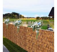 Valla de privacidad de bambú, protección natural al aire libre, bloque de viento decorativo y parasol para jardines, restaurantes y hoteles, ideal para paisajismo y decoración de patio