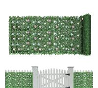 Valla de privacidad de hiedra, telón de fondo de pared de plantas sintéticas de 3.3 x 10 pies, valla de privacidad resistente a la intemperie con protección UV para aula, partición de mascotas, patio