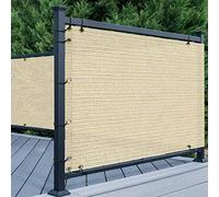 Valla de privacidad para jardín, resistente a los rayos UV y al agua, 200 g/m², tela transpirable para balcón y huerto, protección solar decorativa, solución de privacidad