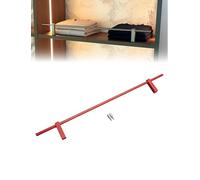 Valla de riel for estante de 8-38 pulgadas de largo, barandilla de poste de aluminio dorado, zapatero/librería/armario/entradas, poste decorativo for valla frontal versátil(Red,66 cm)