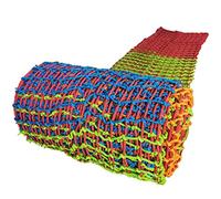 Valla de seguridad para exteriores para niños y mascotas, 5 x 8 m / 16.4x26.2ft, malla anticaída con diseño de panal, cuerda de cáñamo duradera, obstáculo y barrera de entrenamiento
