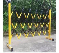 Valla de seguridad plegable portátil de 1,2 x 4 m, barrera de control de tráfico amarilla para gestión de multitudes, eventos y proyectos, barrera de aislamiento duradera para uso en exteriores