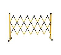 Valla de tráfico expandible - Barricada de metal retráctil para construcción, carretera, centro comercial, seguridad en la piscina - Barrera de control de multitudes de 1,2 x 9 m, portátil y