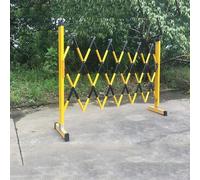 Valla de tráfico portátil - Valla de Seguridad expandible, Control de multitudes para Eventos, Negra, 120 x 200 cm, solución Flexible para visitantes