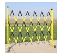 Valla de tráfico retráctil con polea - Barrera de seguridad metálica industrial para eventos, escuelas, negocios y obras viales - 200 x 120 cm - Solución portátil para el control de multitudes