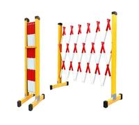 Valla De Tráfico Retráctil Plegable, Puerta Seguridad Móvil Portátil Con Ruedas Laterales, Barandillas Ajuste Dirección 270°, For Ascensor Obra, Carretera Al Aire Libre(400cm/13.1FT)