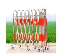 Valla De Tráfico Retráctil, Protección Flexible For Control Multitudes Con Ruedas, Barricada Metálica Expandible, For Eventos, Escuelas Y Empresas(500x120cm)